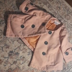 Savannah Peach Kids Pea Coat